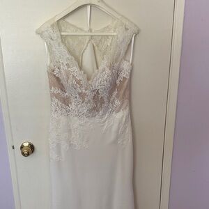 La Sposa Lace Bodice Ivory & Blush Wedding Dress